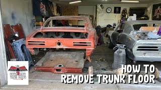 Removing the trunk floor first generation fbody 1968 Pontiac Firebird