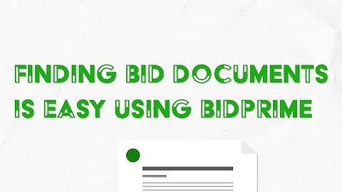 Finding Bid Documents