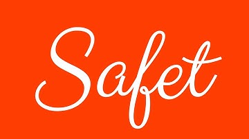 Learn how to Write the Name Safet Signature Style in Cursive Writing