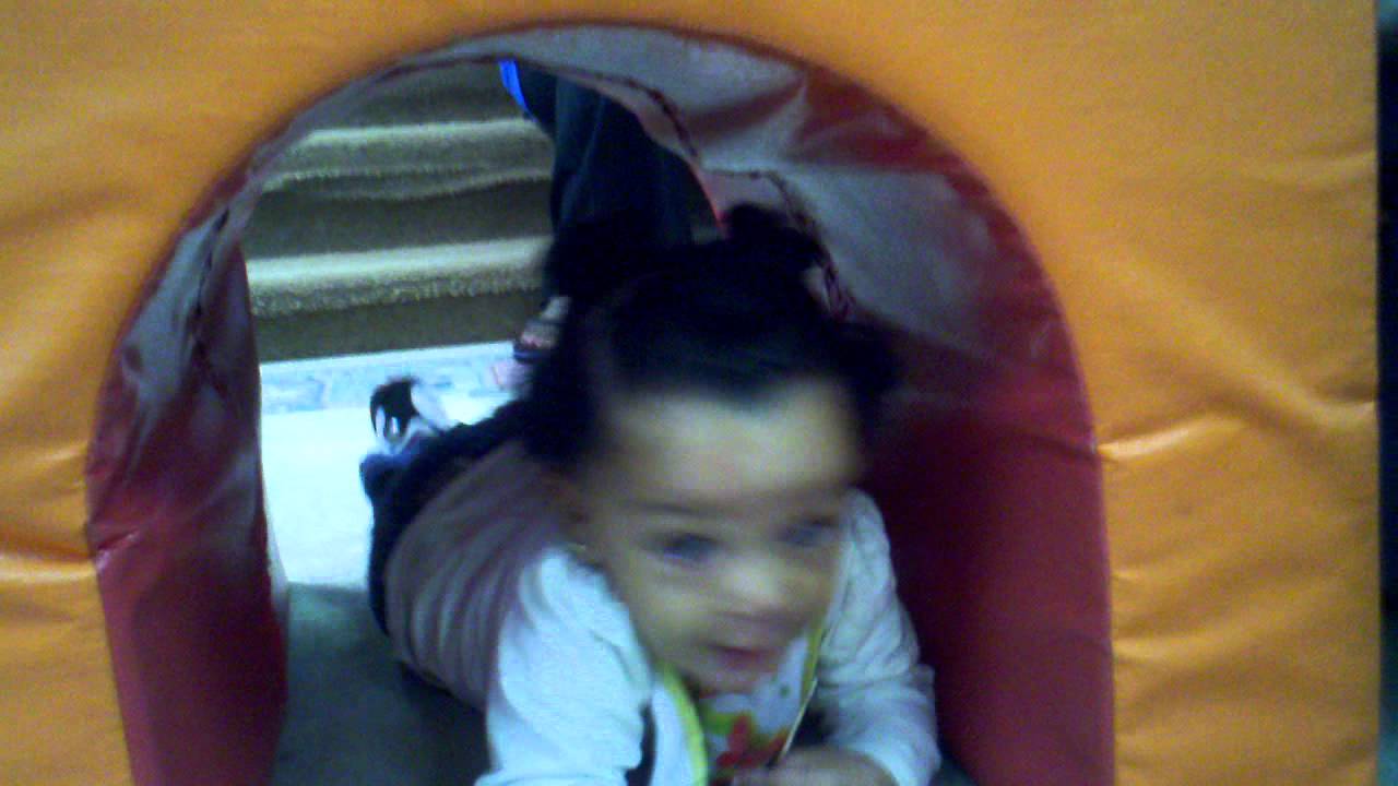 Pitter Patter Feet Baby Learn To Crawl Thru Tunnel YouTube