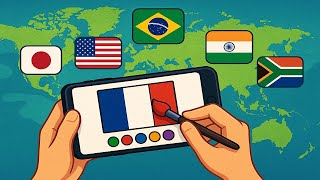 Paint the Flag Gameplay | World Flag Coloring Game | Learn All Country Flags - 08 screenshot 5