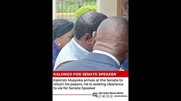 Kalonzo Musyoka Eyes Senate Speaker Job