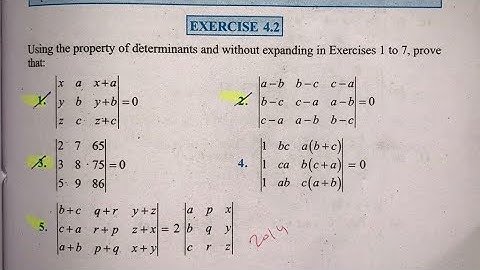EX 4.2 Q9 TO Q16  SOLUTIONS OF DETERMINANTS NCERT CHAPTER 4 CLASS 12th(PART2)