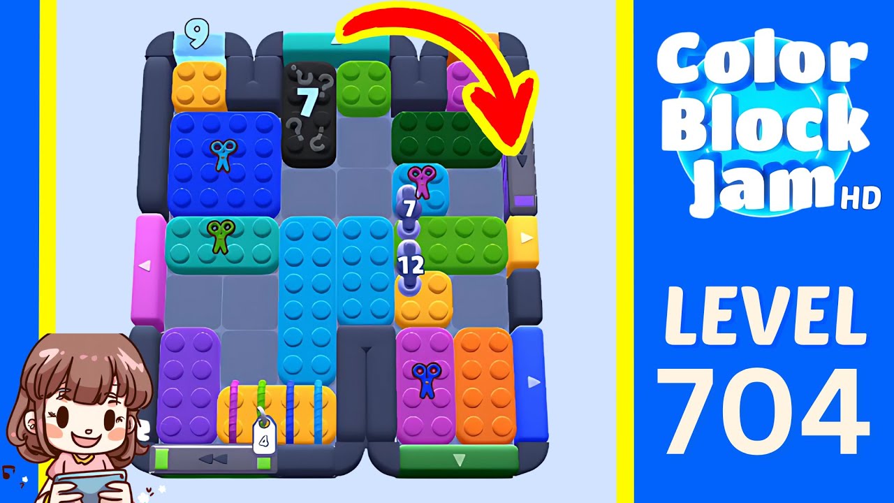 Color Block Jam Level 740 (704) Solution Walkthrough - YouTube