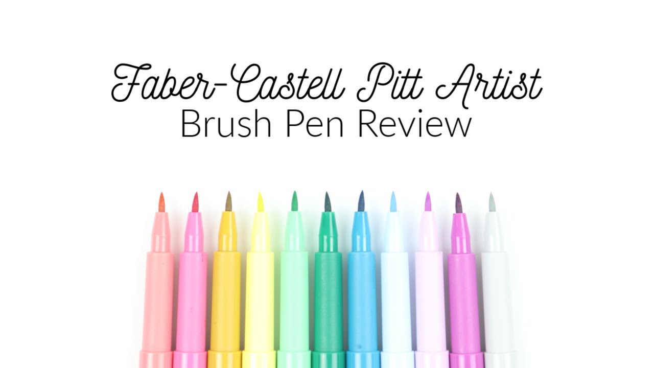Faber-Castell Pitt Artist Pens Lettering Set, Pastels, 4 Markers