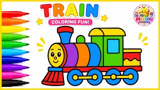 Weather Train Coloring Page for Kids | Learn Colors with Cute Train | Easy Coloring Fun Camera Feed