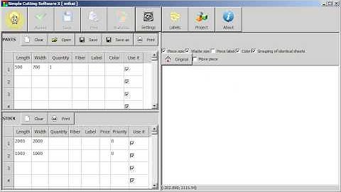 Simple Cutting Software X (2015) - working with priorities