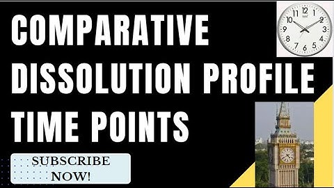 Comparative Dissolution Profile Time Points CDP