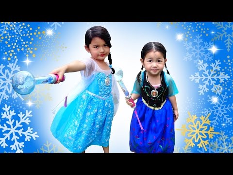 アナ♡エルサ☆光るミュージカルドレス☆ファッションショー風♪アナと雪の女王 Frozen Ana Elsa Musical Dress himawari-CH