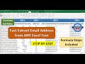 Excel Extract Email Address any Text any Length Fast