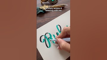 Ribbon Lettering - Your Name #shorts #nhuandaocalligraphy #lettering #calligraphy