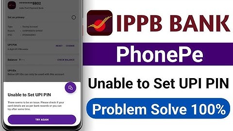 unable to set upi pin in phonepe problem ippb bank l ippb upi pin not set problem