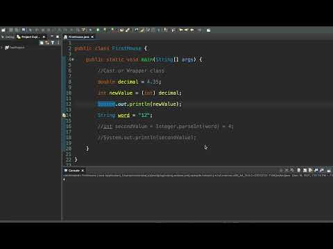Java: lesson 5 variable conversion