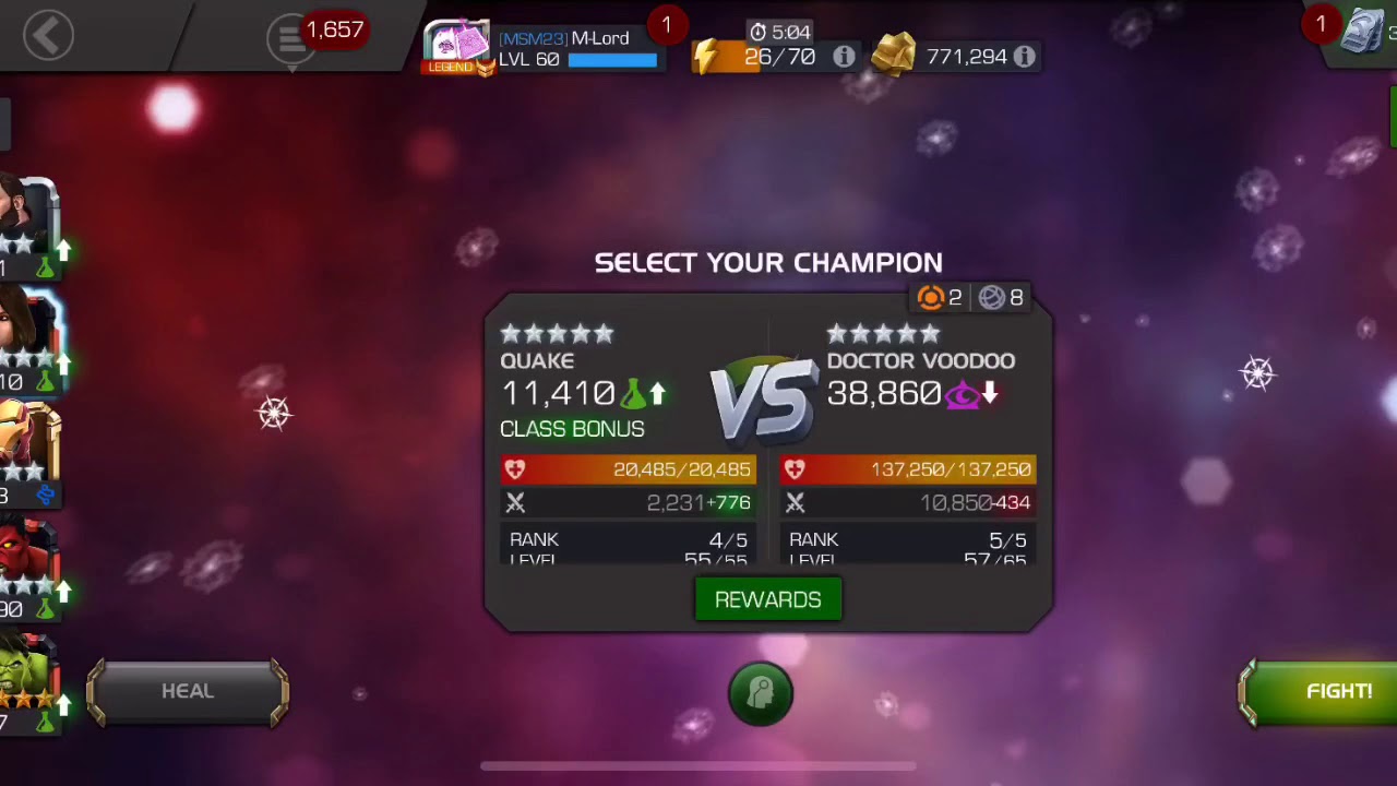 3 star champ vs Variant 2 aggression regeneration Mcoc