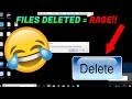 DELETING A SCAMMERS FILES! HE RAGED!