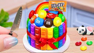 Rainbow KitKat Sprinkle M&M Chocolate  How To Make Miniature Rainbow Chocolate Cake Decorations