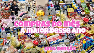 COMPRAS DO MÊS 🛒| A MAIOR DESSE ANO 🤑| NO ATACADÃO| CAPRICHAMOS 😍