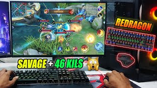 Savage + 46 Kills Fanny Gameplay on PC 😱  Redragon Mouse & Keyboard 🤩 Mobile Legends