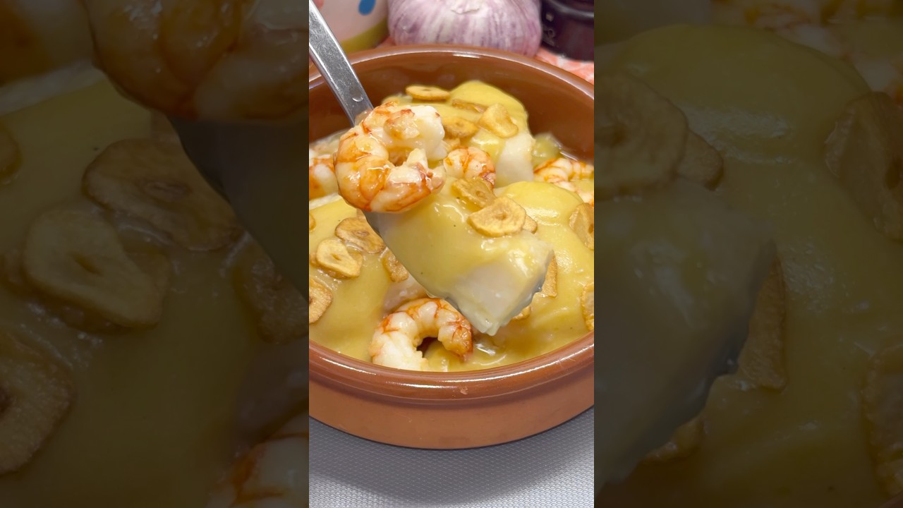 BACALAO AL PILPIL CON GAMBONES!! Para mojar pan sin control!😋👌🏻 