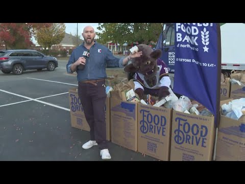 Live look at the WFMY News 2 Emergency Food Drive for Second Harvest Food Bank