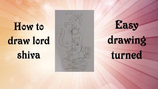 How to draw lord shiva easy drawing tutorial