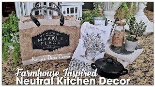 Kitchen Decor Farmhouse Inspired | Neutral Kitchen Decor Haul |Habitation Box | Kenya's Decor Corner