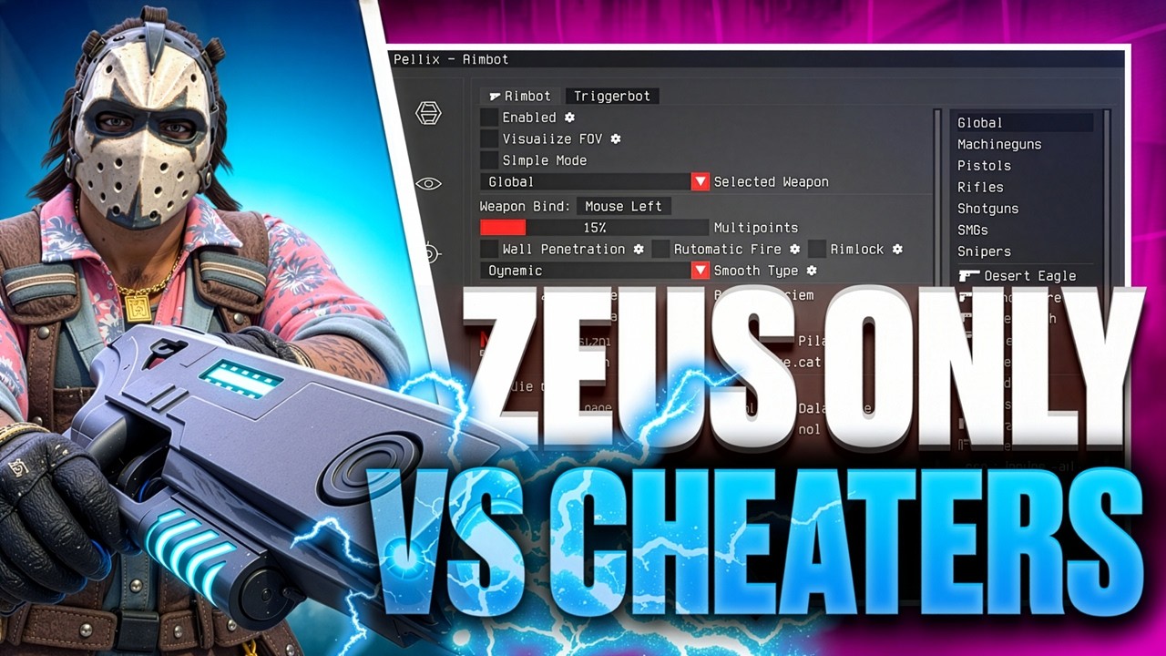 I Used ONLY a Zeus to kill BLATANT CHEATERS... (Pellix CS2 Cheat)