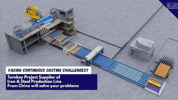 🧊 Continuous Casting of Square Billets – SMG 3D Animation of a Steel Production Process