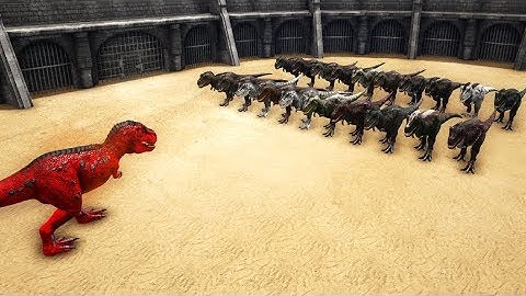 How many Rexes does it take to kill an ALPHA REX in ARK? || Cantex