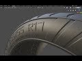 Detailed tire 3d modeling timelapse, blender 2.8 - 4x timelapse