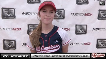 2024 Brynn Escobar 4.16 GPA - Athletic Slapper and Shortstop Softball Skills Video - AASA Pikas