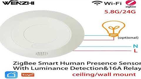ZigBee 24G MmWave Radar Human Body Presence Motion Sensor For Light Switch Luminosity Dete
