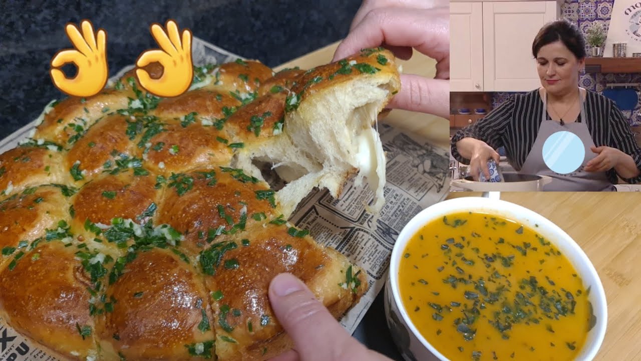 Une pâte a pain 🍞 Très originale à ne pas rater avec sa soupe de tomates rôties   , عجينة طياره 👌❤❤