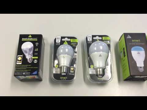 Awox StriimLIGHT Color LED with Bluetooth SPEAKER &  SmartLED GLS Bulbs Intro