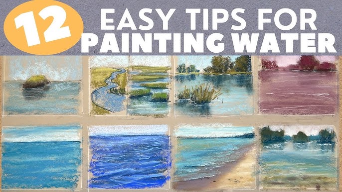 How to paint water - realistic water reflections painting tutorial 