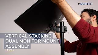 Vertical Stacking Dual Monitor Mount | MI-12014 (Assembly)