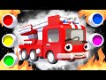 🚒🌈 Fun Fire Engine Colors on a Learning Adventure - Finger Family &amp; Nursery Rhymes for Kids