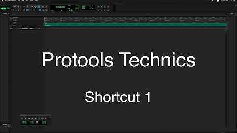 Protools Technics/Shortcut/ 필수단축키/ no talk