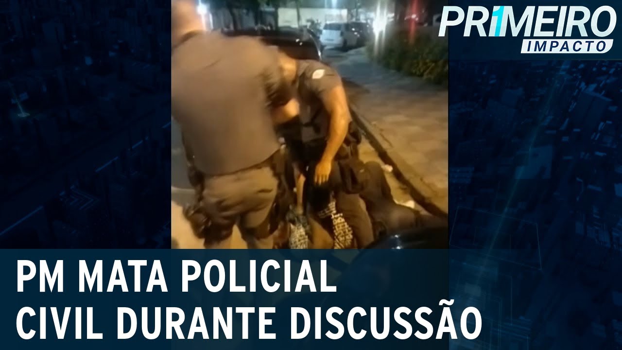 Discussão entre policiais termina em morte no litoral de SP | Primeiro Impacto (01/03/22)