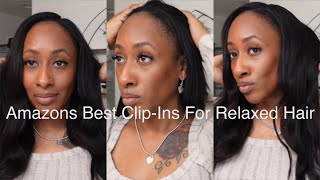 Amazon Clip-ins For Relaxed Hair | Begginer friendly