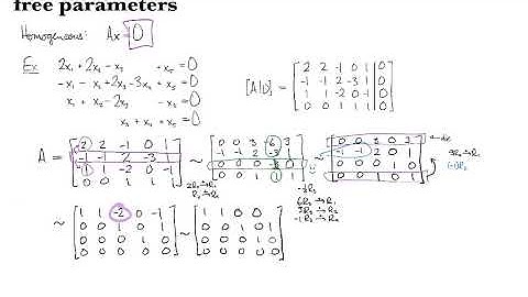 2.5.5 A homogeneous system with free parameters
