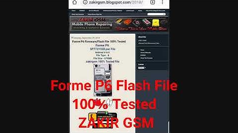 Forme P6 Firmware/Flash File 100% Tested