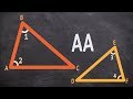 How do you determine two triangles are similar using angle angle aa