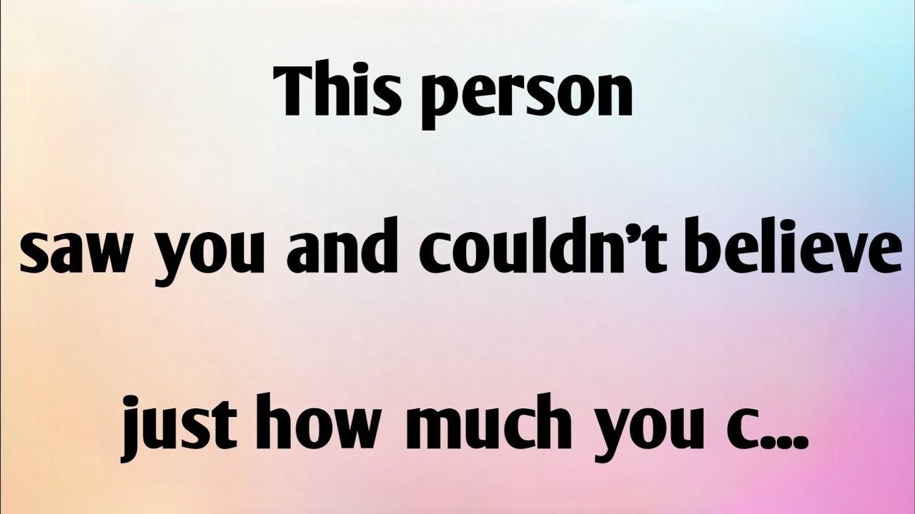 Этот человек увидел вас и не смог поверить...