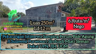 Dijual Pekarangan Untuk Hunian Samping Perum Bale Agung Jl.Sulawesi Purwosari Sinduadi Mlati Sleman