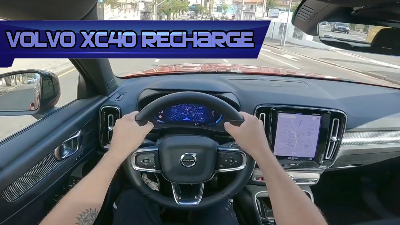 2021' VOLVO XC40 RECHARGE PURE ELECTRIC P8 - POV IN CURITIBA TRAFFIC.