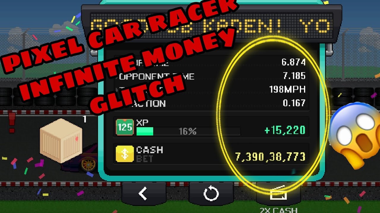 pixel car racer money glitch (infinite cash and xp) YouTube