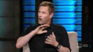 Aaron Eckhart Gets Talks About His USO Tour with Bradley Cooper on Lopez Tonight 3-8-11