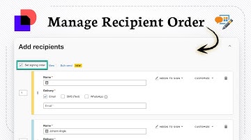 How to set signing order in DocuSign (Sequential Approval)