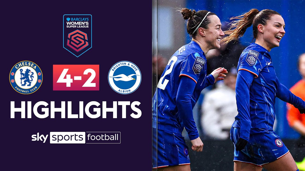 Chelsea extend win streak to NINE 🤯 | Chelsea 4-2 Brighton | WSL ...